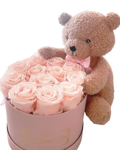 Beary Cute Forever Rose Bouquet