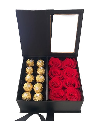 Beautiful Gift Box( Forever Roses & Chocolates)
