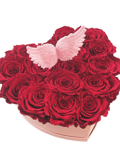 Angel Baby Forever Rose Bouquet (Pink Wings)