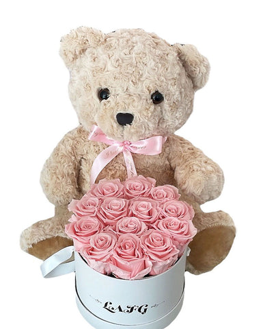 Bear & Forever Rose Bouquet Bundle