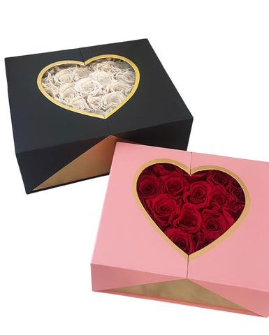 Beautiful & Modern Heart Bouquet (Forever Roses)