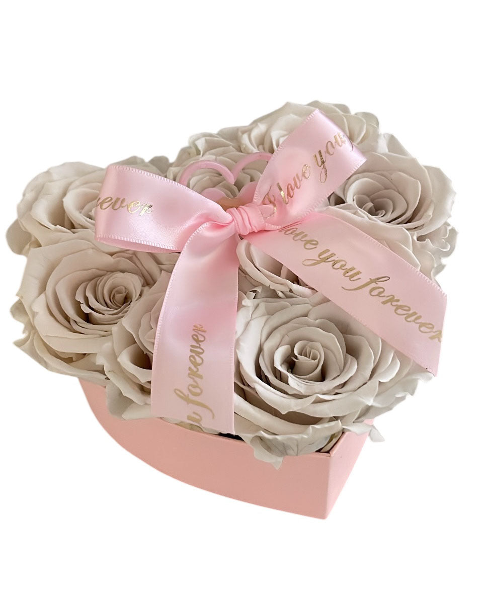 Blush & Bloom Petite Forever Rose Heart Bouquet