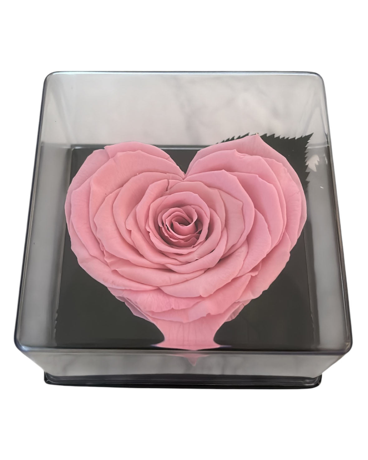 Pink Heart Shaped Forever Rose (2+ Years)