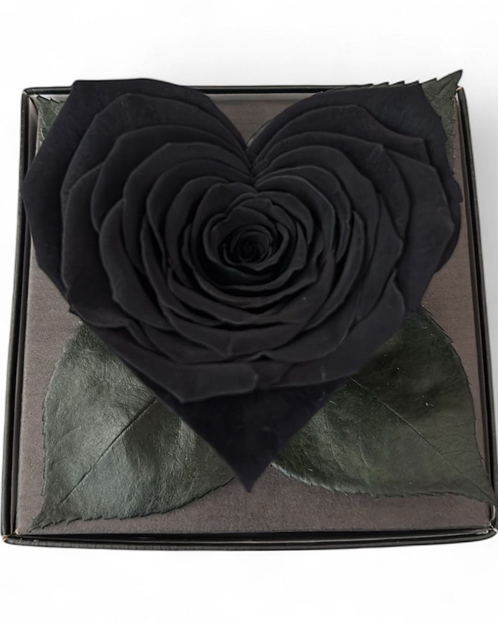 Black Heart Shaped Forever Rose