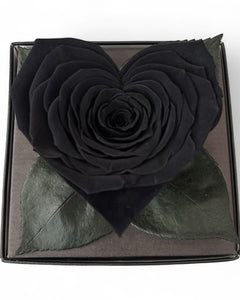 Black Heart Shaped Forever Rose