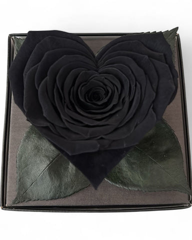 Black Heart Shaped Forever Rose