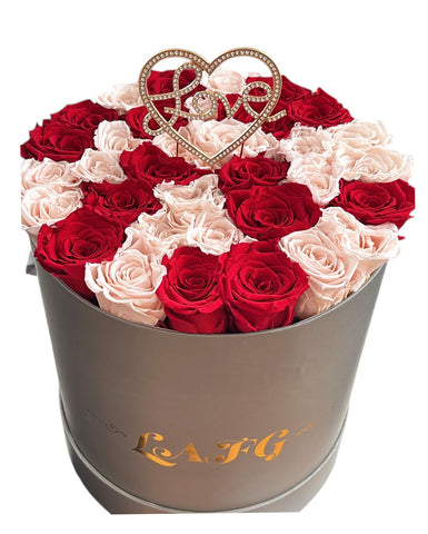 Love Bouquet Box (Mixed Forever Roses)