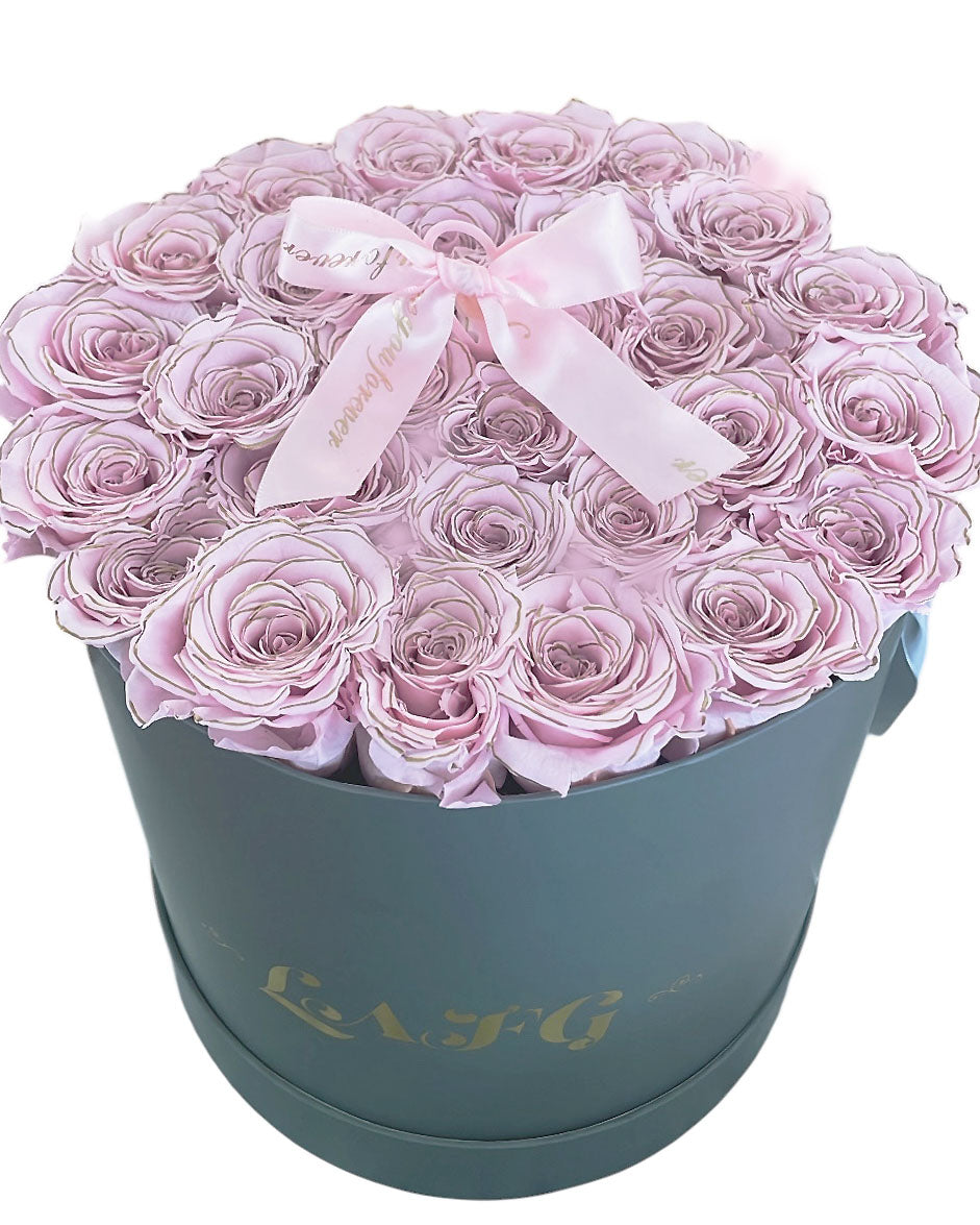 Pink & Gold Forever Rose Bouquet (Lasts 2 Years)