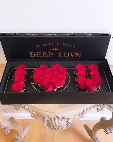 Message Bouquet Box (Fresh Roses)
